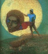 Odilon Redon The Fall of Icarus oil